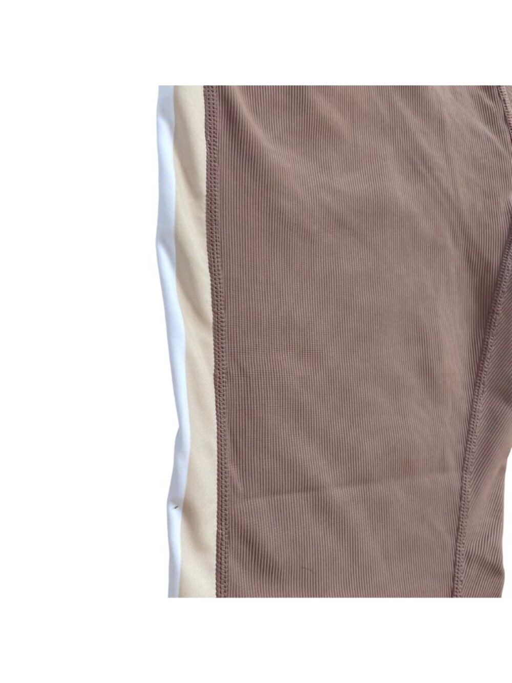 Wilo High-Waisted Yoga Leggings Taupe Beige White Women's medium - Picture 4 of 11